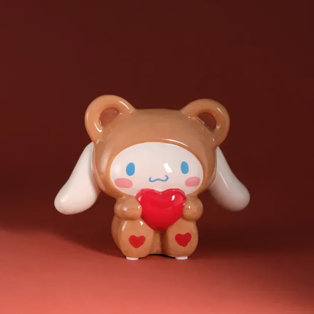 Hello Kitty Cinnamoroll & Teddy Bear Love keramikkfigur håndmalt