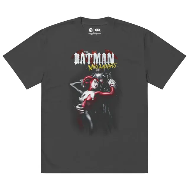 Batman The Batman Who Laughs & Harley Quinn T-skjorte faded black oversized