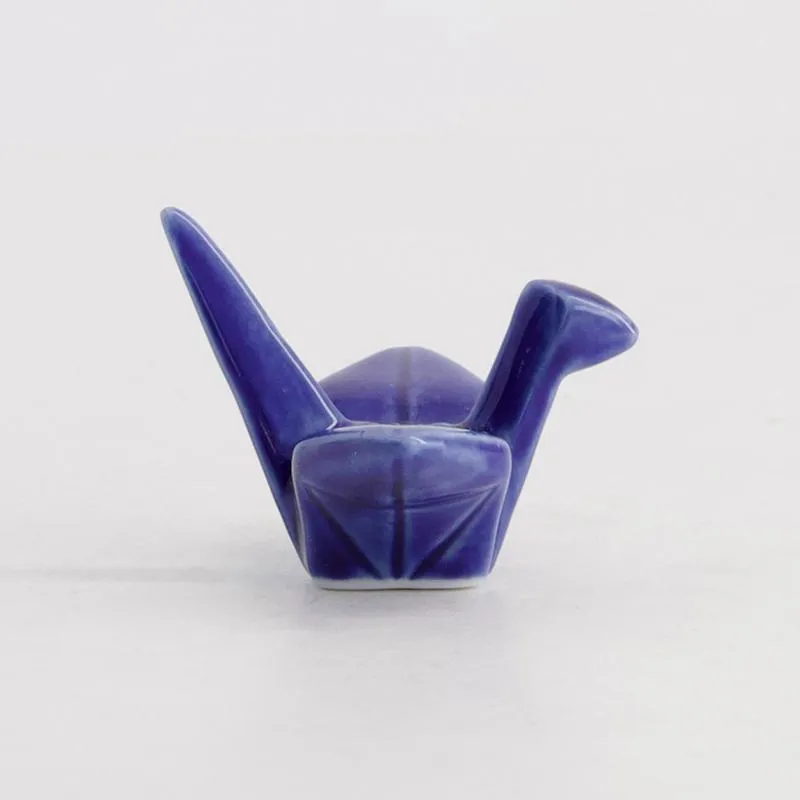 Neo Tokyo Chopstick Rest Dark Blue Crane spisepinnestøtte 5 cm porselen