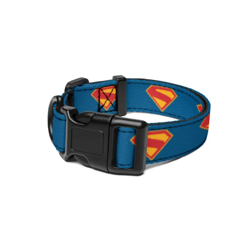 Batman Superman (2025 Movie) S-Shield halsbånd til hund justerbart