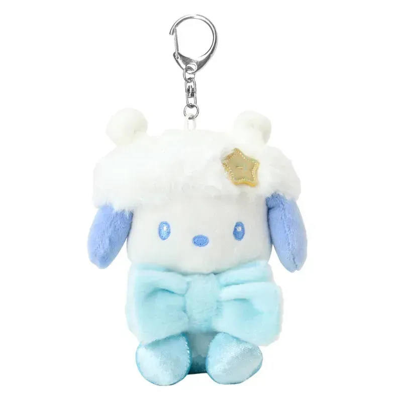 Pochacco Twinkle Series plysj nøkkelring vinterklær 12,7 cm