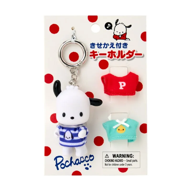 Hello Kitty Pochacco Posable Figur nøkkelring med utskiftbare klær