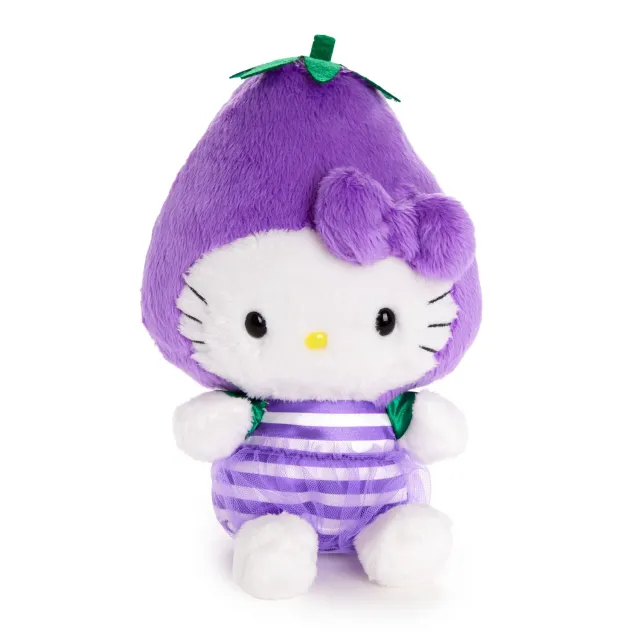 Hello Kitty Fruit & Veggie Series Eggplant Bean Doll kosedyr aubergine