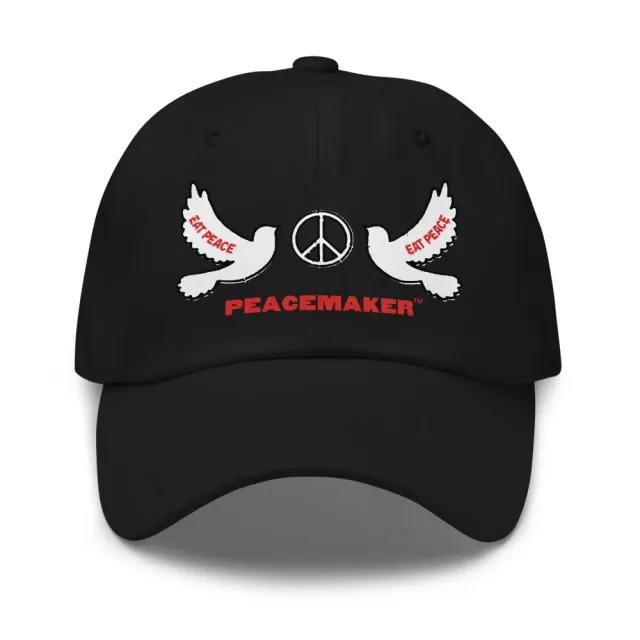 Batman PEACEMAKER Eat Peace Dad Hat svart bomull