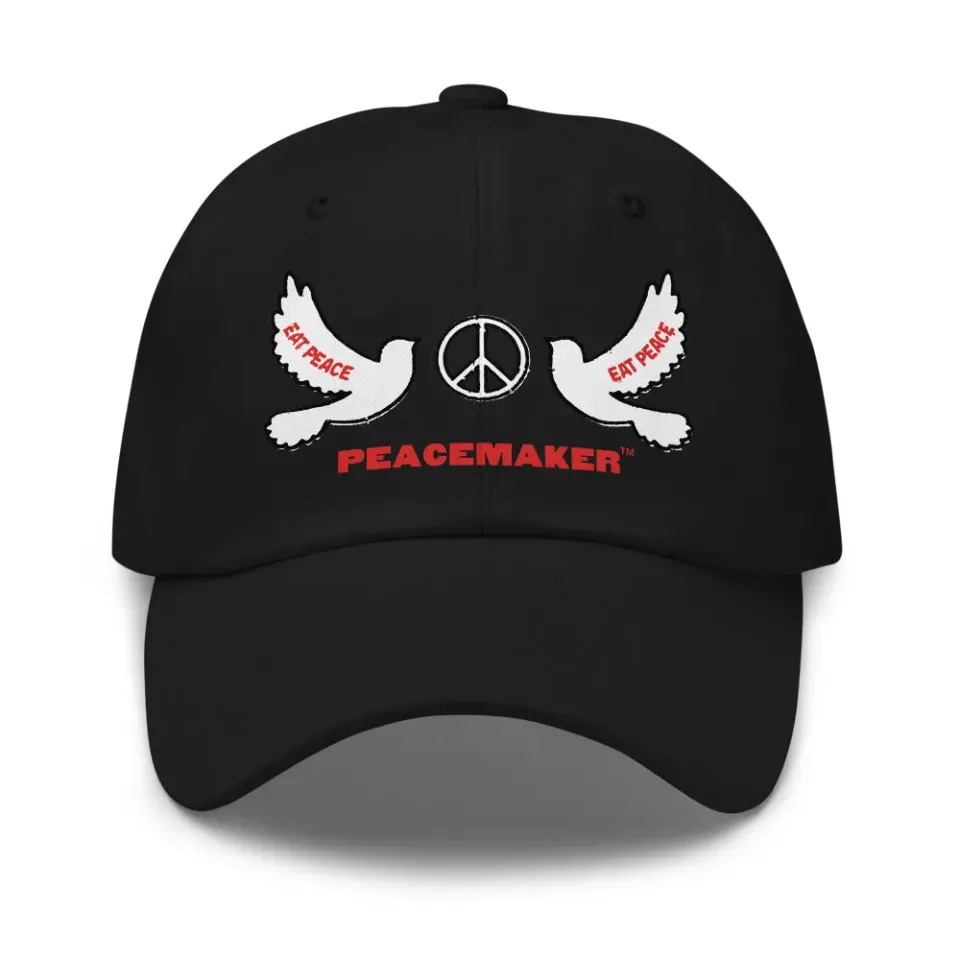 Batman PEACEMAKER Eat Peace Dad Hat svart bomull