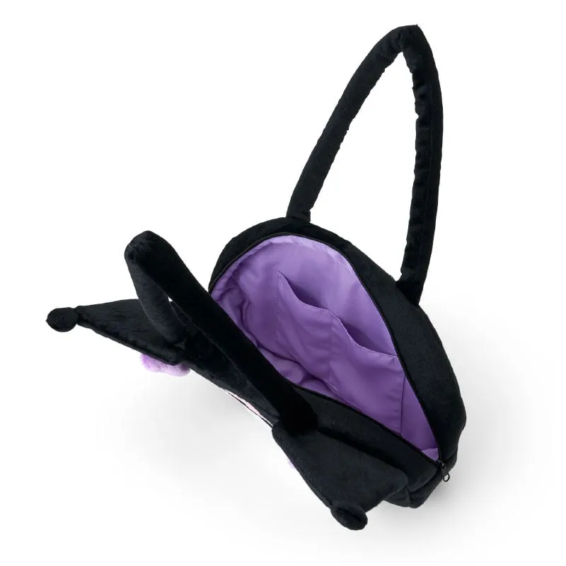 Sanrio Kuromi Plush Face toteveske – dobbel glidelås