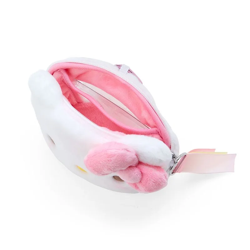 Hello Kitty Plush Mini Face Pouch mini pung med PVC-vindu