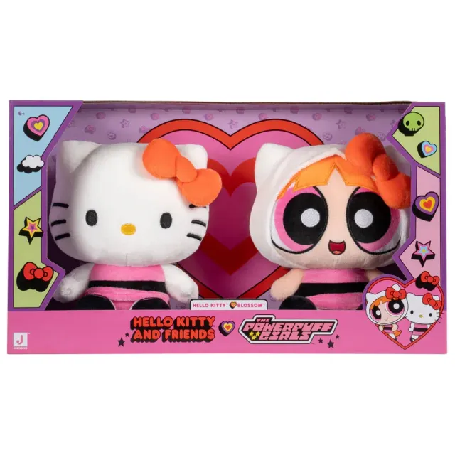 Hello Kitty Powerpuff Girls kosedyrsett Hello Kitty & Blossom 20 cm