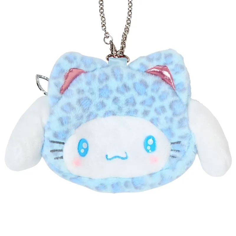 Hello Kitty Cinnamoroll Leopard Cat plysjpung med glidelås