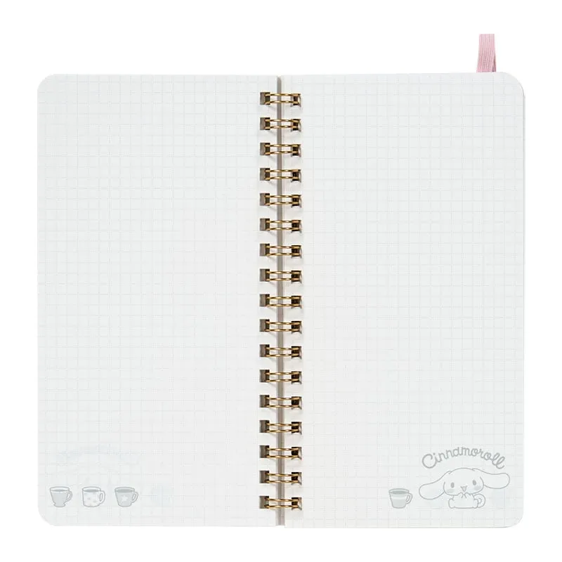 Hello Kitty Cinnamoroll Slim Spiral Notebook notatbok med strikk
