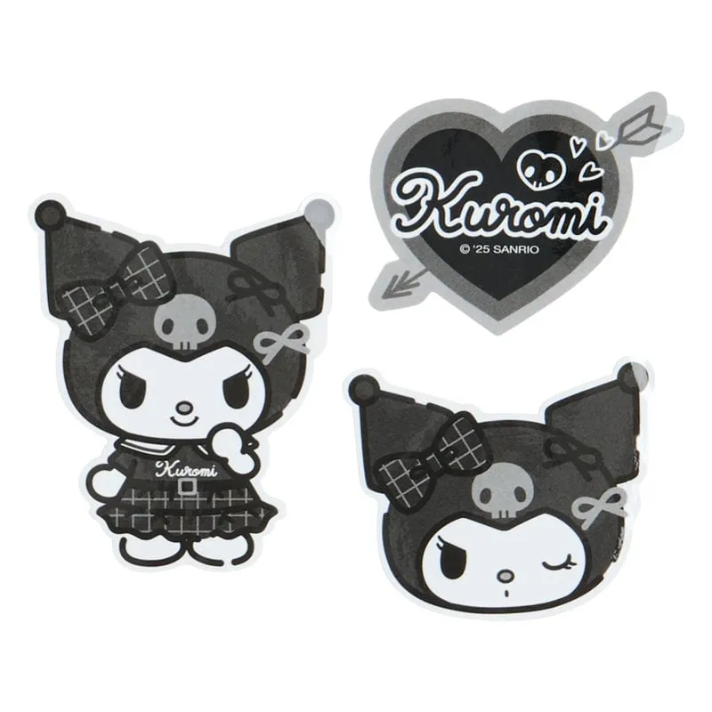 Hello Kitty Silver Houndstooth Kuromi smartphone charm-sett med charms