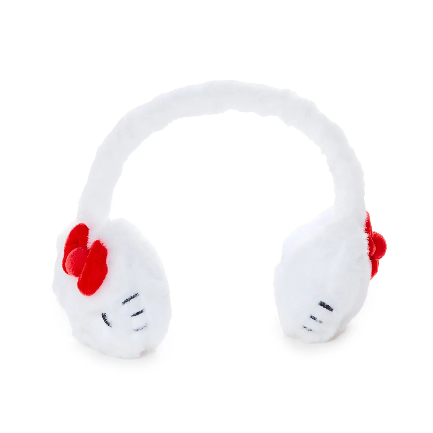 Hello Kitty barnevintersett med ørevarmere og hansker, rødt