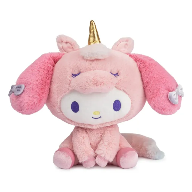 Hello Kitty My Melody x GUND 10" Unicorn kosedyr rosa