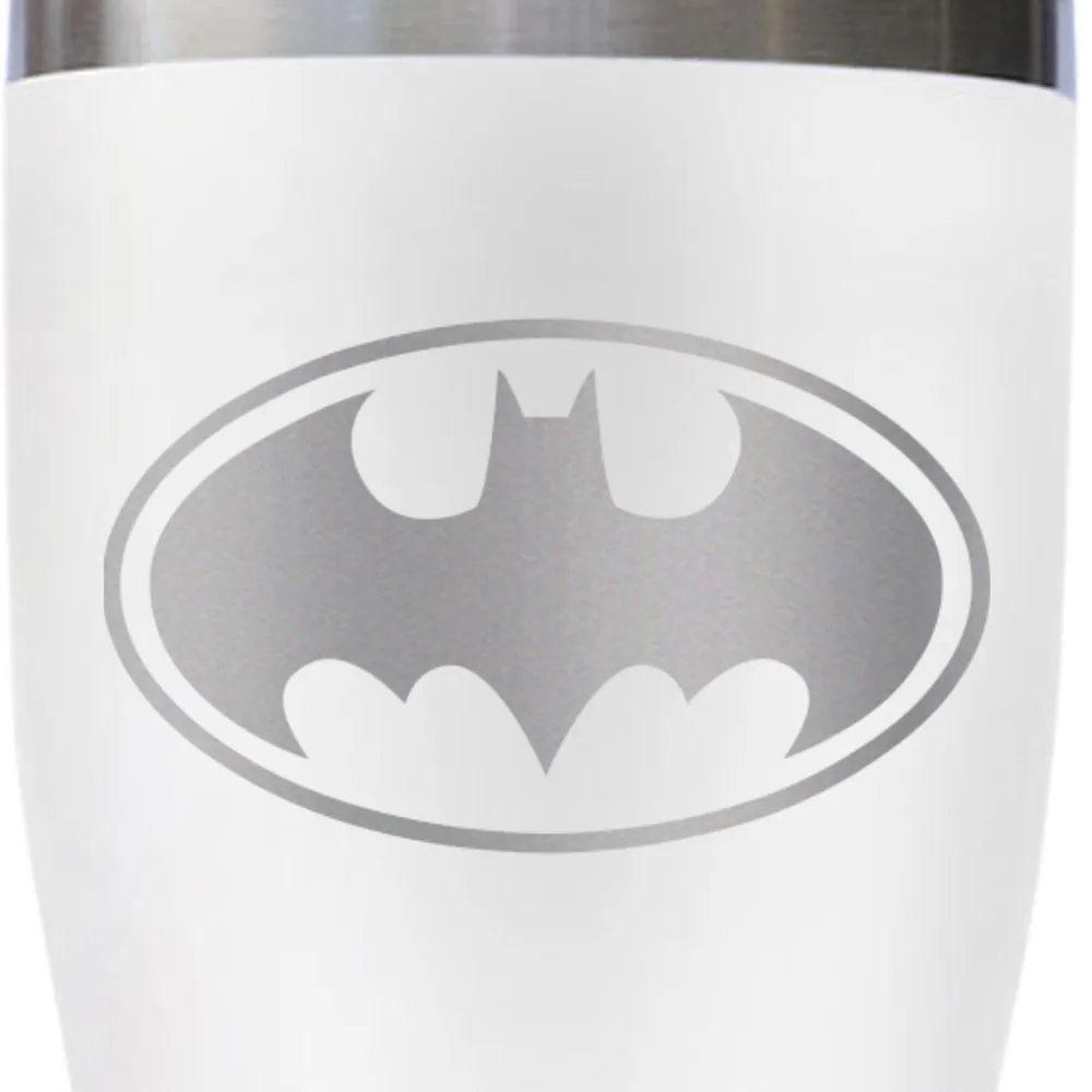 Batman Logo Engraved Tumbler 20 oz blå dobbeltisolert