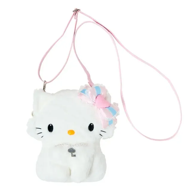 Hello Kitty Heisei Fluffy Heart Series Charmmy Kitty miniveske skulderveske plysj
