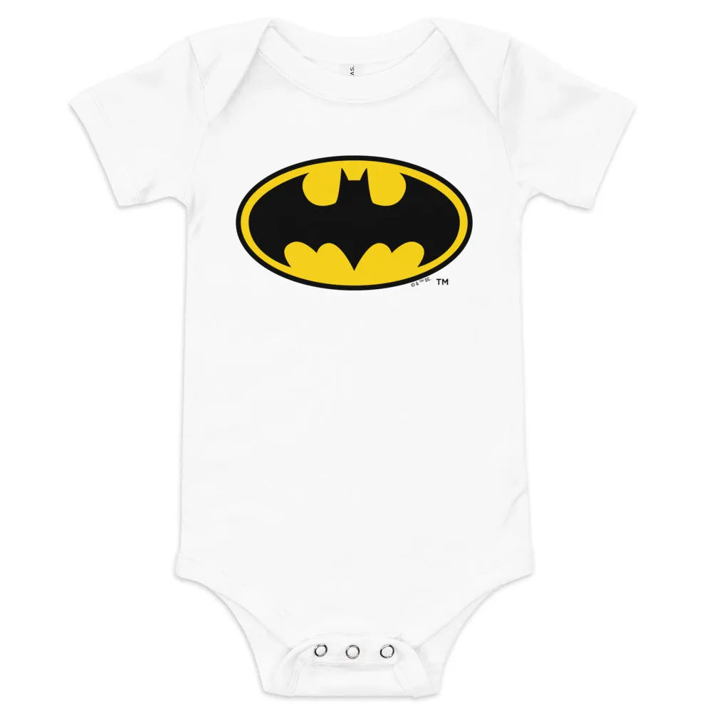 Batman Batman Logo babybody 3–18 m svart bomull