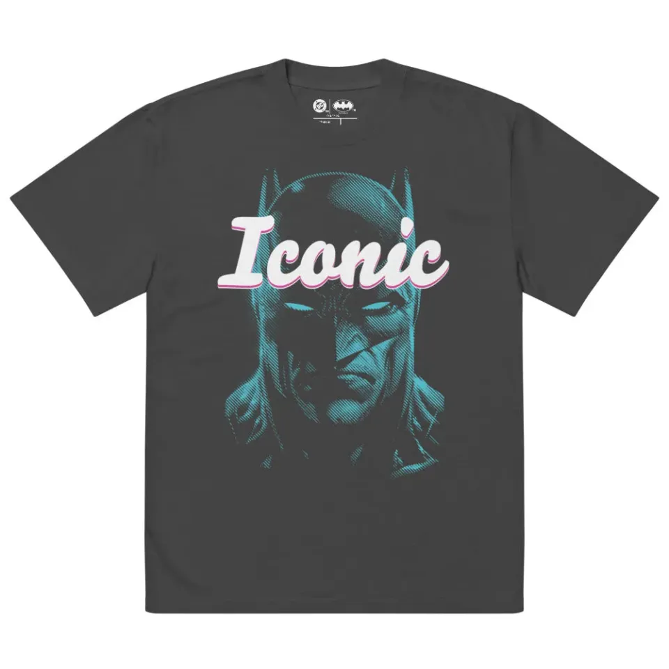 Batman Iconic Oversized Faded T-Shirt oversized T-skjorte Faded Black