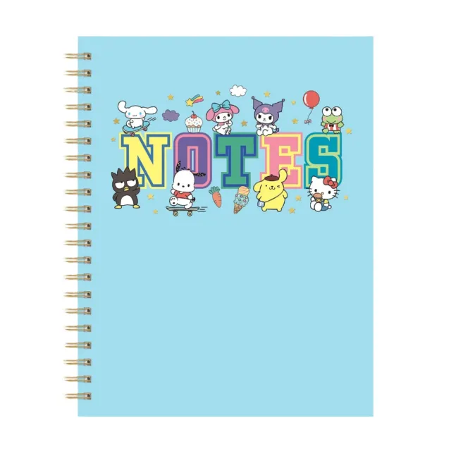 Hello Kitty and Friends x Studio Oh! College Letters Blue spiralnotatbok ekstra stor