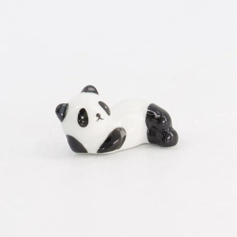 Chopstick Rest Resting Panda pinnestøtte i porselen 5 cm