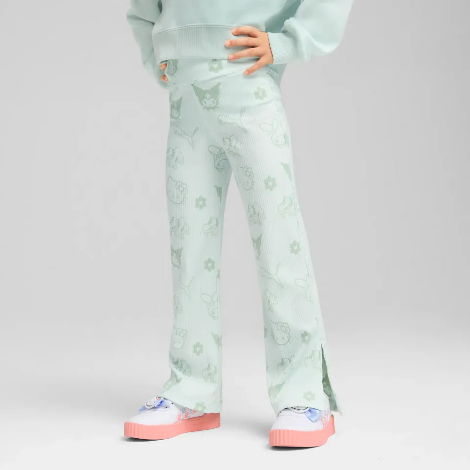 Hello Kitty and Friends x PUMA Kids Ribbed Flared Leggings Peaceful Blue