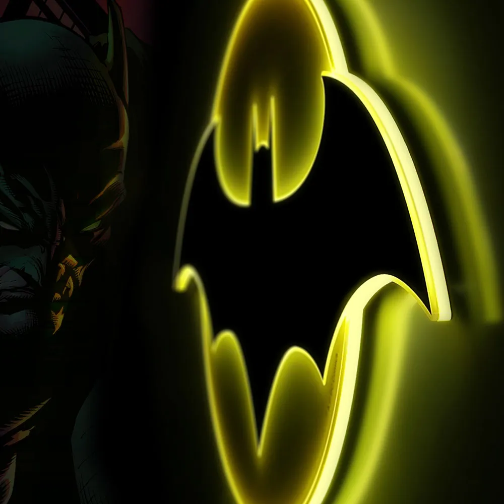 Batman LED Logo Brandlite vegglampe dimbar
