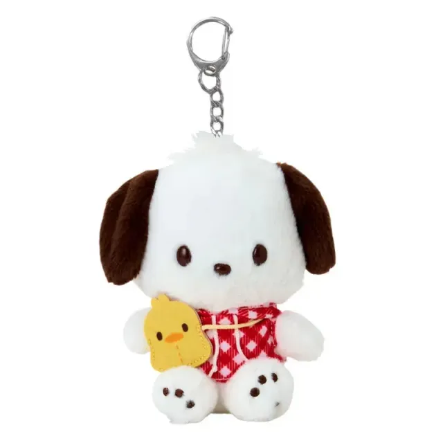 Hello Kitty I Love Pi-Chans Pochacco Plush Keychain Mascot nøkkelring