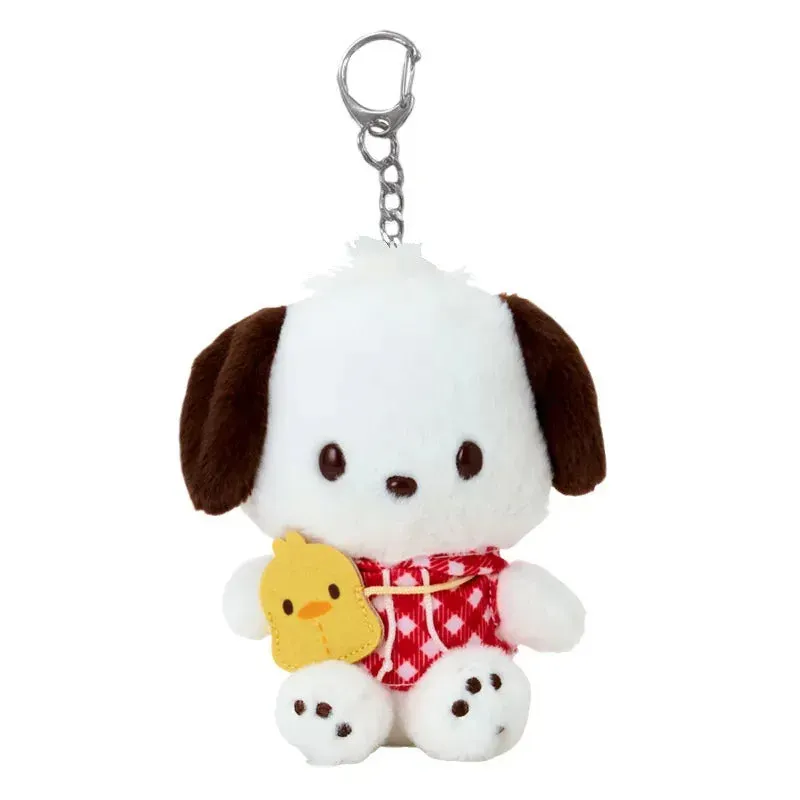 Hello Kitty I Love Pi-Chans Pochacco Plush Keychain Mascot nøkkelring