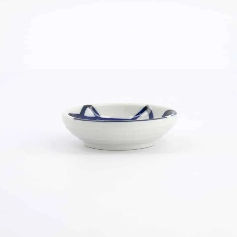 Neo Tokyo Japanese Porcelain Sauce Plate Smiling Cat Face 7,5 cm skål