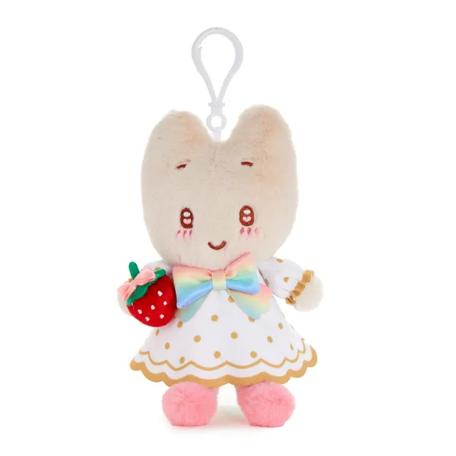 Hello Kitty Strawberry Rainbow Marroncream maskotklips plysj