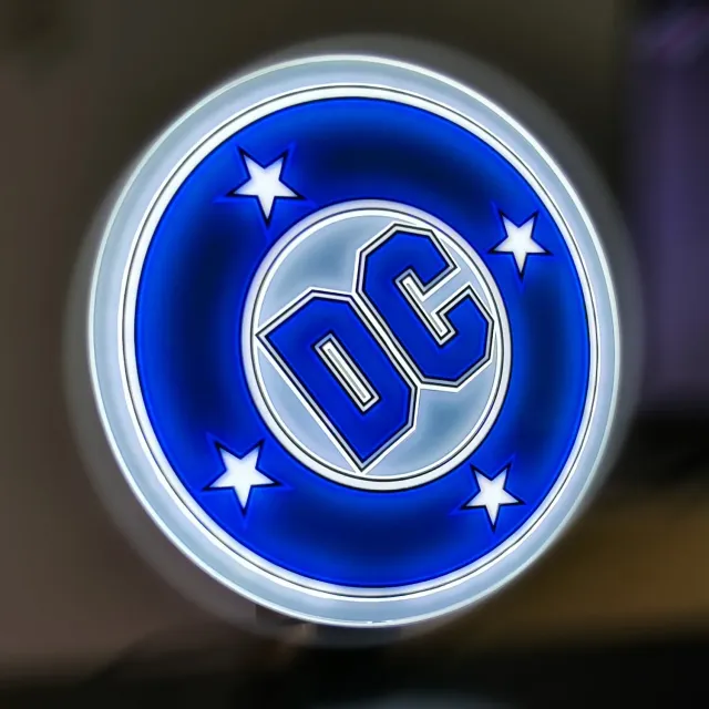 Batman DC Vintage Brandlite LED-logo vegglampe med bordstativ