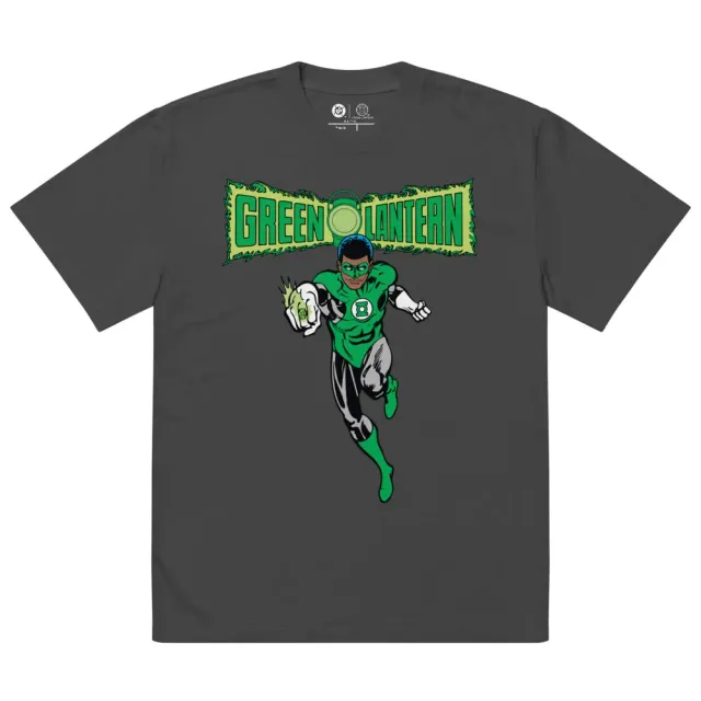 Batman Green Lantern John Stewart T-skjorte Faded Black oversized