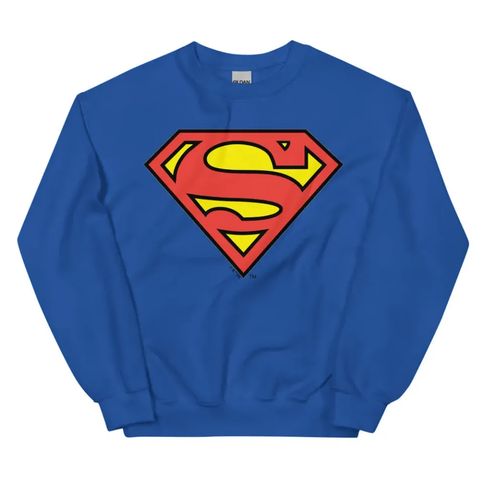 Batman Superman Logo collegegenser med rund hals