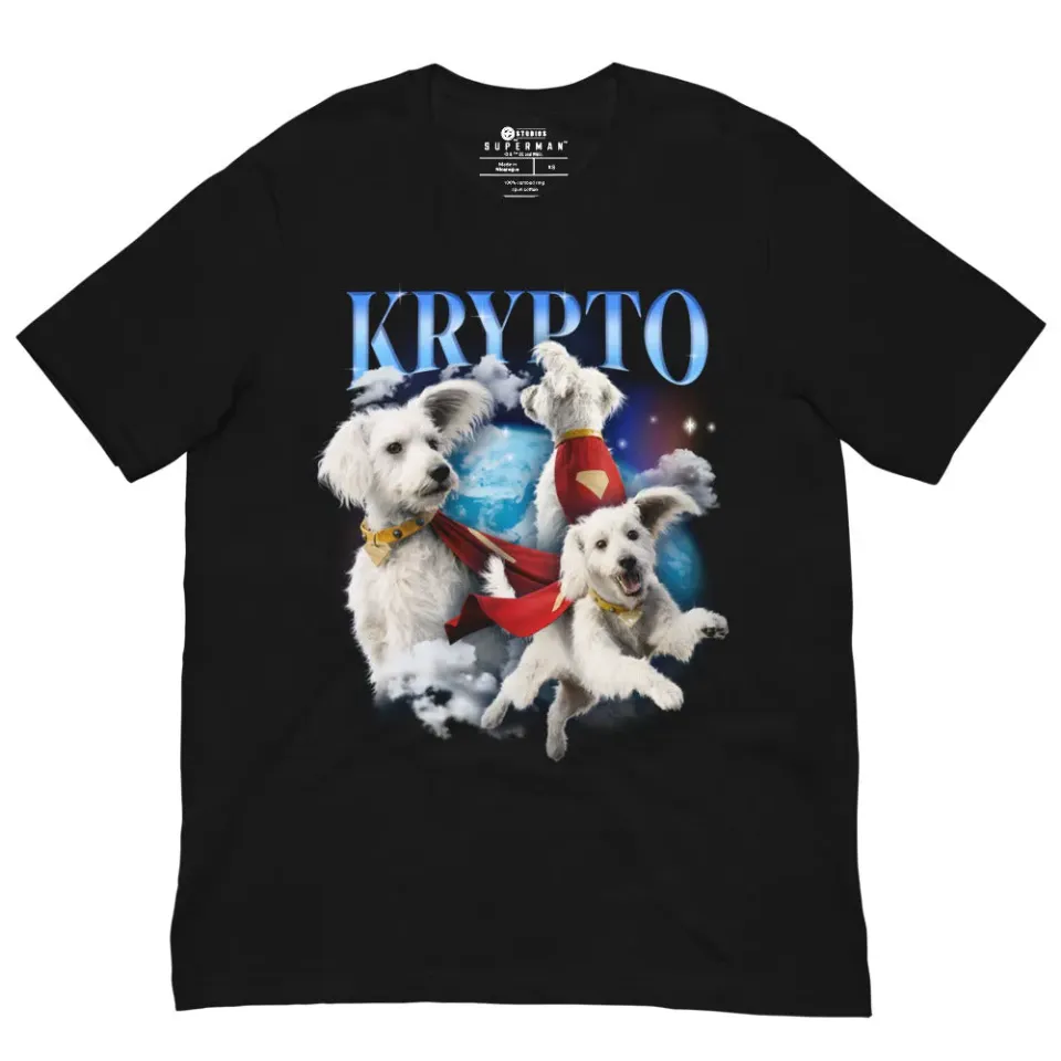 Batman Superman (2025 Movie) Krypto Heartthrob T-skjorte svart