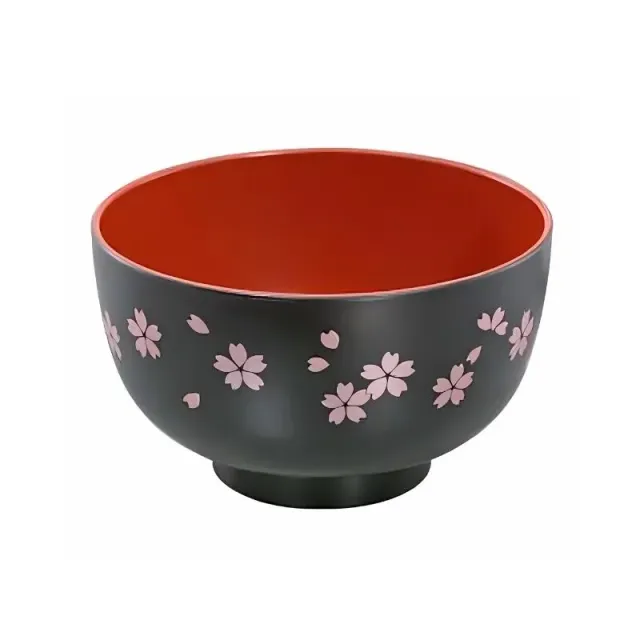 Neo Tokyo Japanese Bowl sakurabolle 420 ml svart og gullrosa