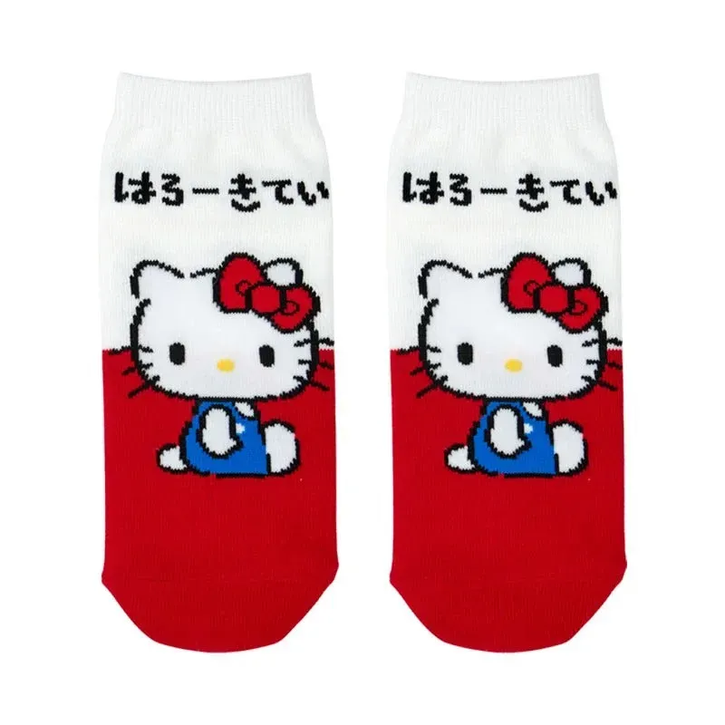 Hello Kitty Hiragana Series Ankle Socks ankelsokker én par bomullsblanding