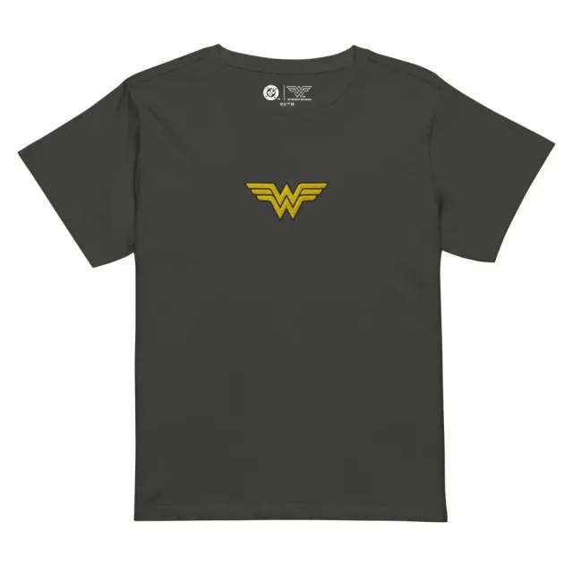Batman Wonder Woman Logo brodert høywaist T-skjorte dame