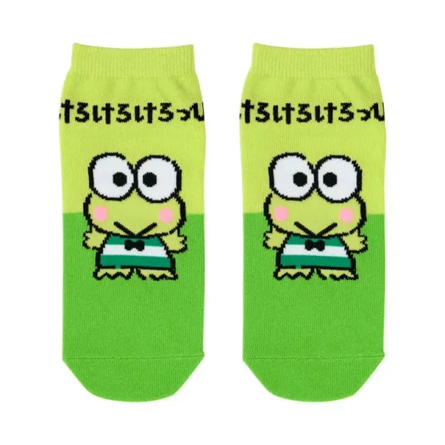 Sanrio Hiragana Keroppi ankelsokker bomullsblanding