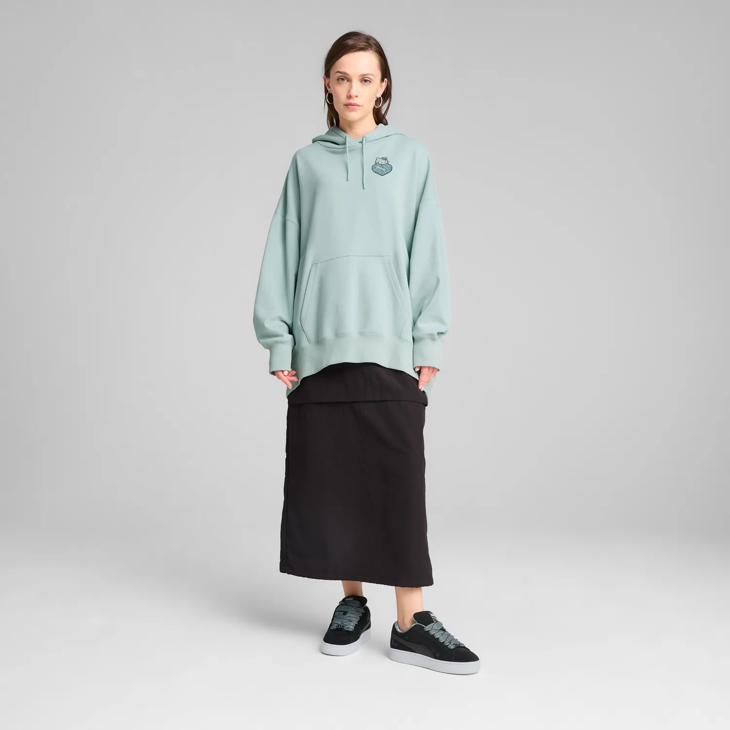 Hello Kitty x PUMA Graphic oversized hettegenser Modern Mint