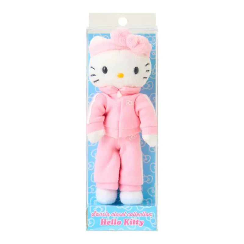 Hello Kitty Sporty Plush Mascot Keychain nøkkelring Sanrio Closet Collection 6 tommer