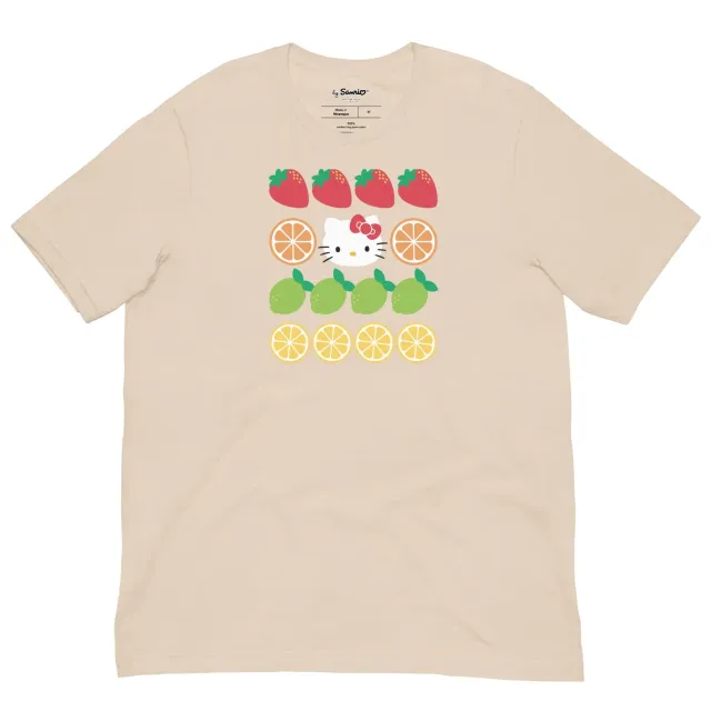 Hello Kitty Fruit Slices T-skjorte rosa bomull