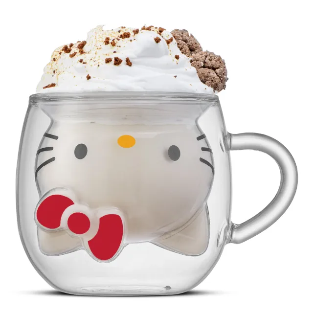 Hello Kitty JoyJolt 3D Double Wall Espresso Glass espressoglass