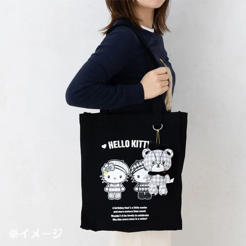 Hello Kitty Monochrome Birthday Twins Series Tote Bag svart hvit