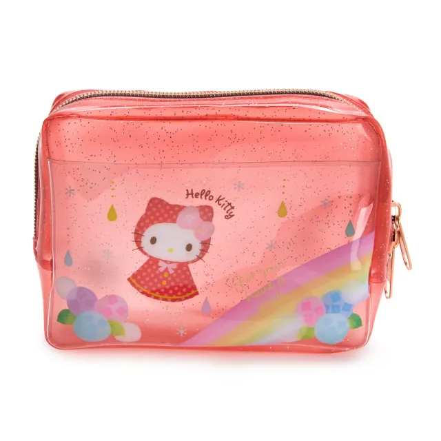 Hello Kitty Rainy Days Series Glitter Zipper Pouch toalettmappe