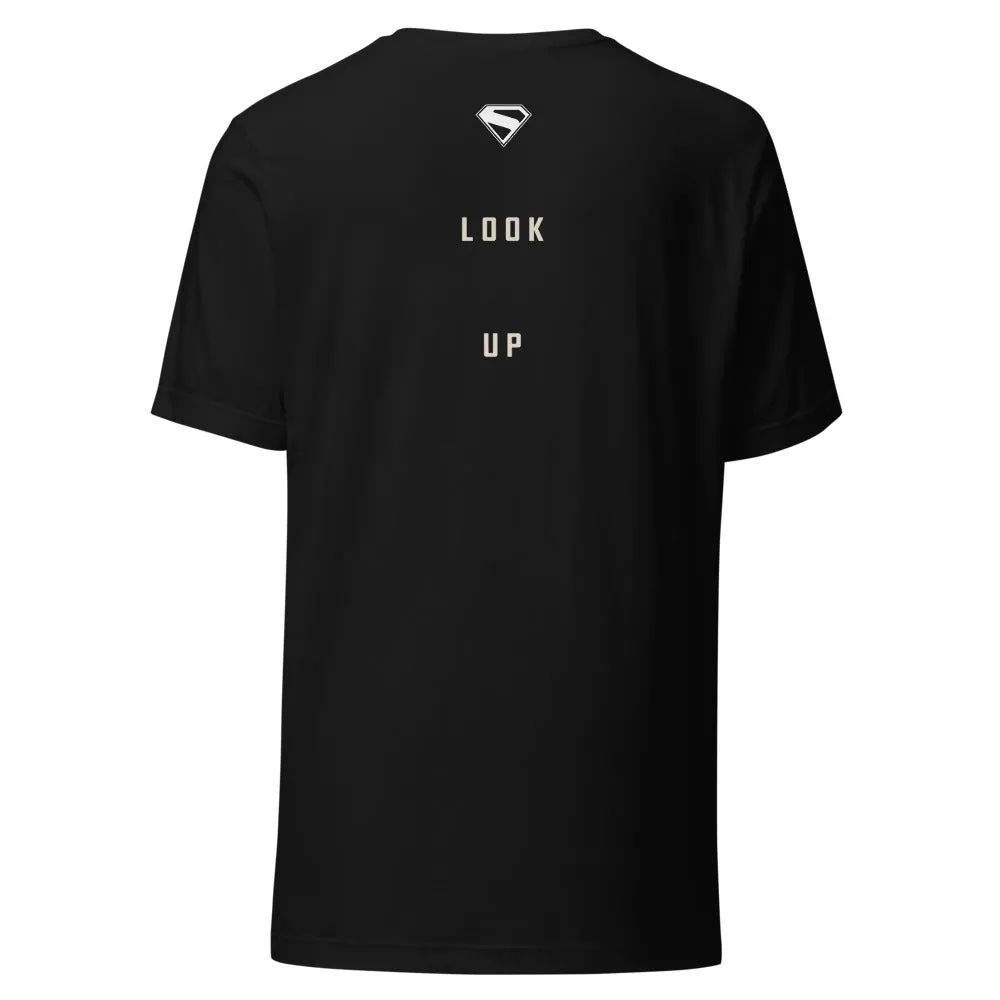 Batman SUPERMAN (2025 Movie) Look Up T-skjorte unisex bomull
