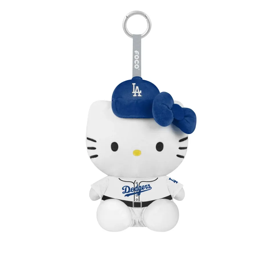Hello Kitty x Los Angeles Dodgers sittende maskot-nøkkelring blå 7”