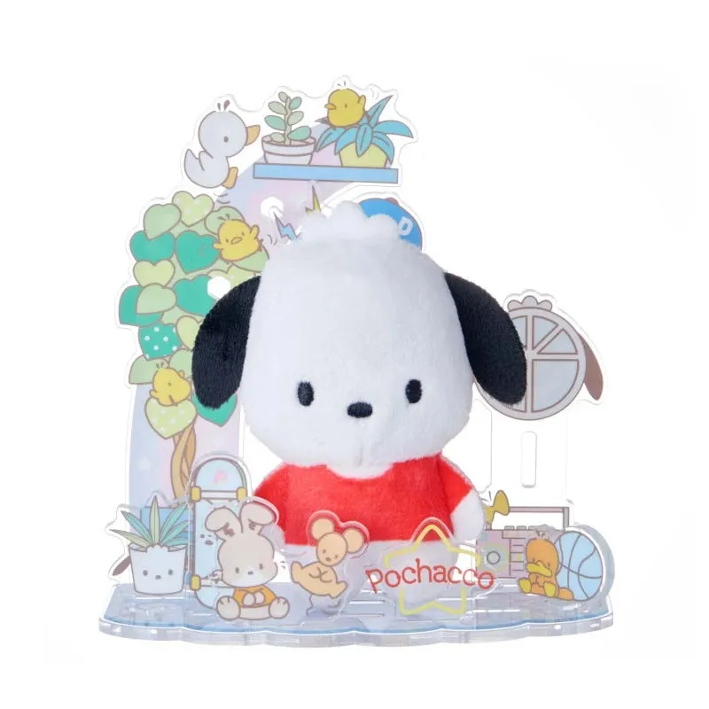 Hello Kitty Nuikatsu Pochacco Mini Plush & Acrylic Stand Set bamsesett