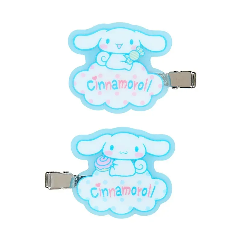 Hello Kitty Cinnamoroll Mini Hair Clip Set hårklyper 2 stk akryl