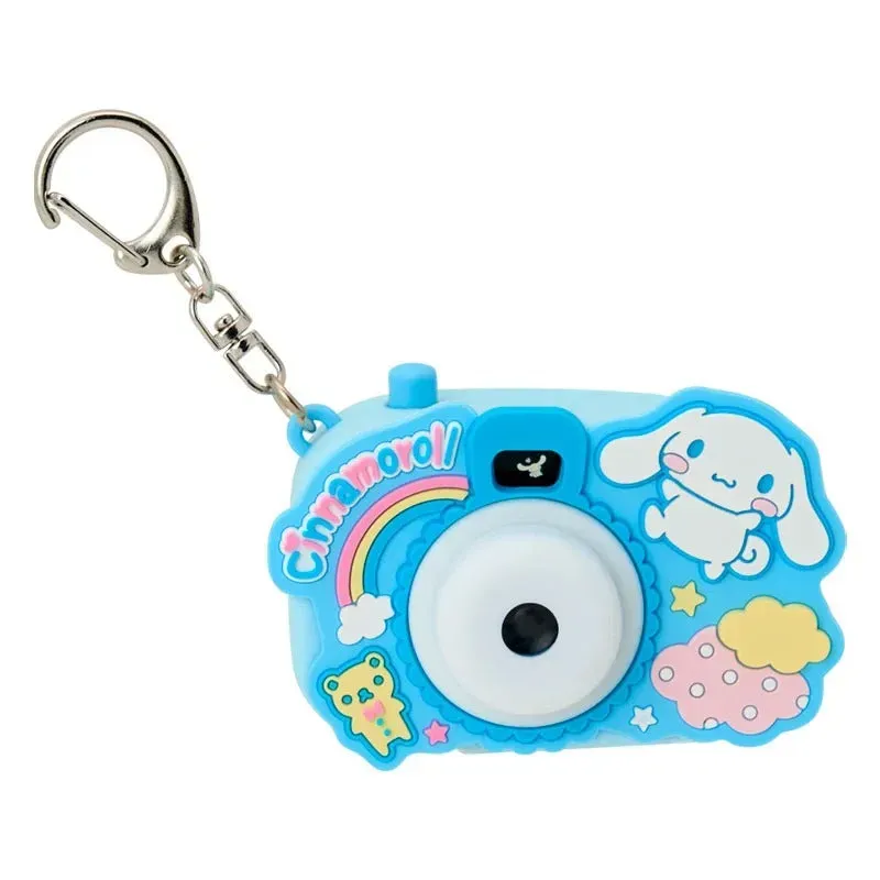 Hello Kitty Cinnamoroll Mini Light Projection Camera Keychain nøkkelring
