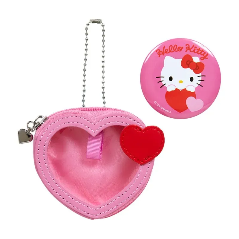 Hello Kitty Big Heart mini-pung med pin