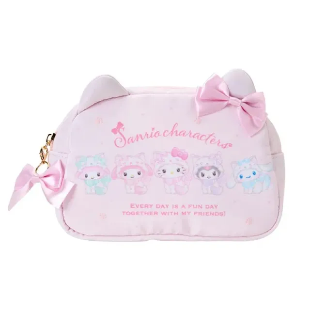 Sanrio Characters Milky Kitten glidelåspung med avtakbar sløyfe